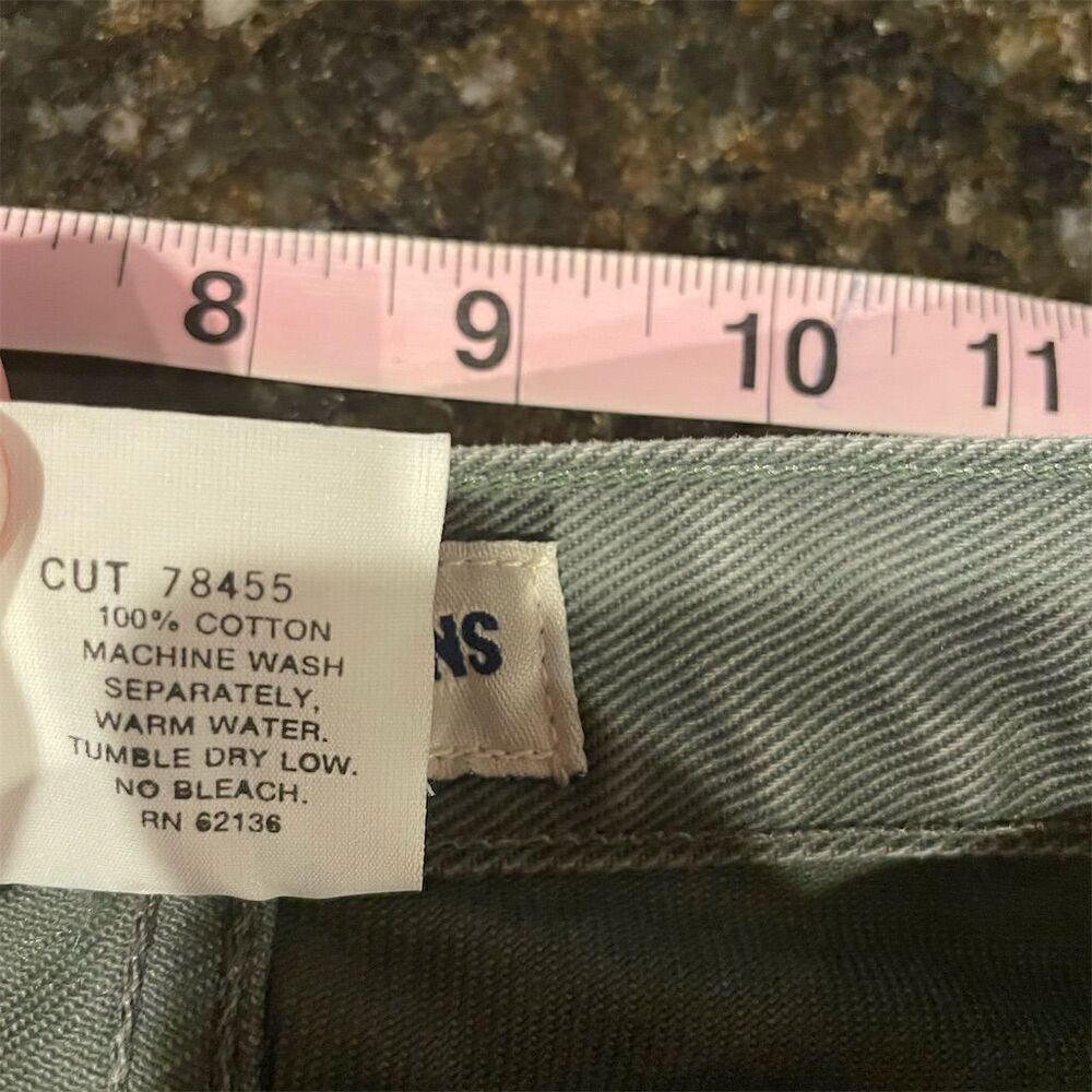 Guess Women's Green Straight Jeans Size 31 High Rise Denim Pants Y2K Feminine - Picture 8 of 8